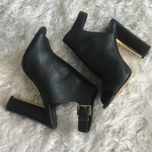 Calvin Klein Black Peep Toe Heels